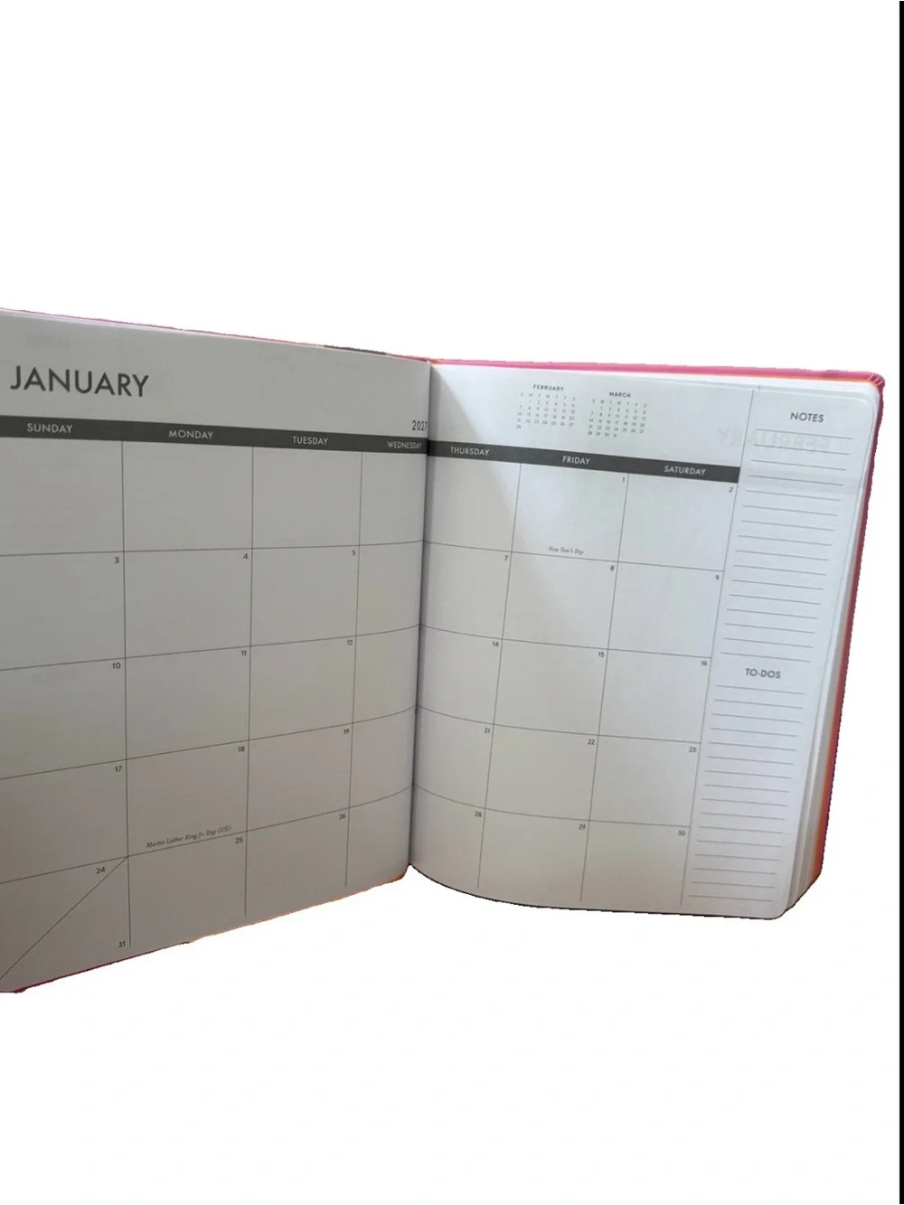Eccolo Planner 2026- 2027 18-Month Weekly & Monthly Planner Faux Leather 10x8”